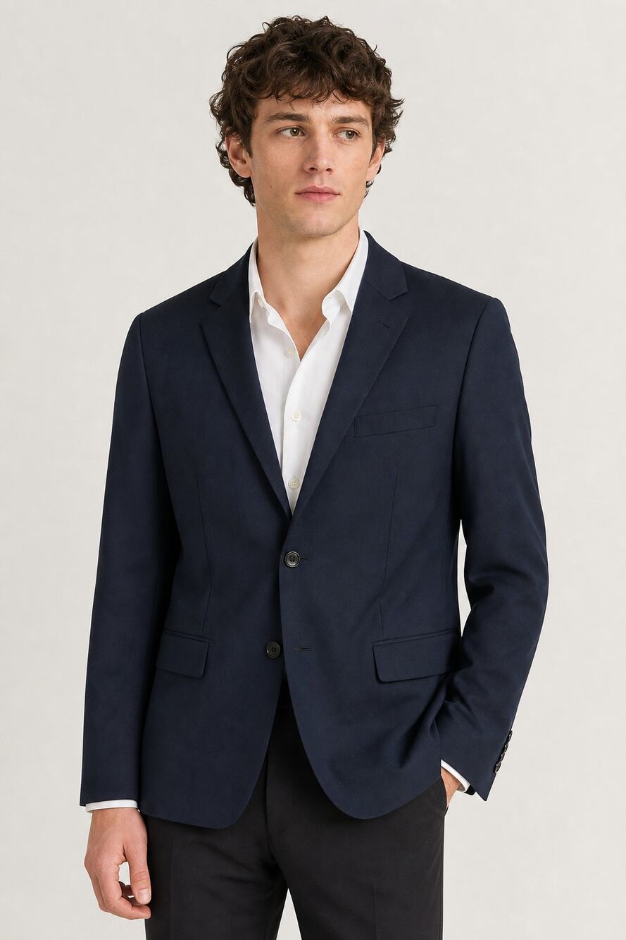 Alfani Slim Fit Navy Wool Blend Blazer M